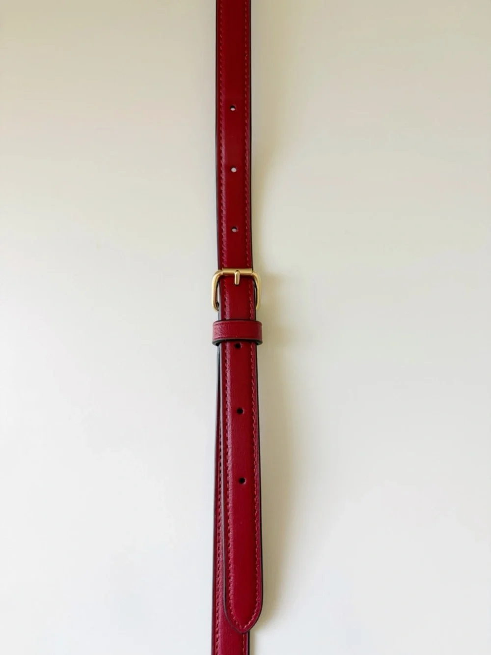 Coach Red Leather Crossbody Strap with Gold Hardware